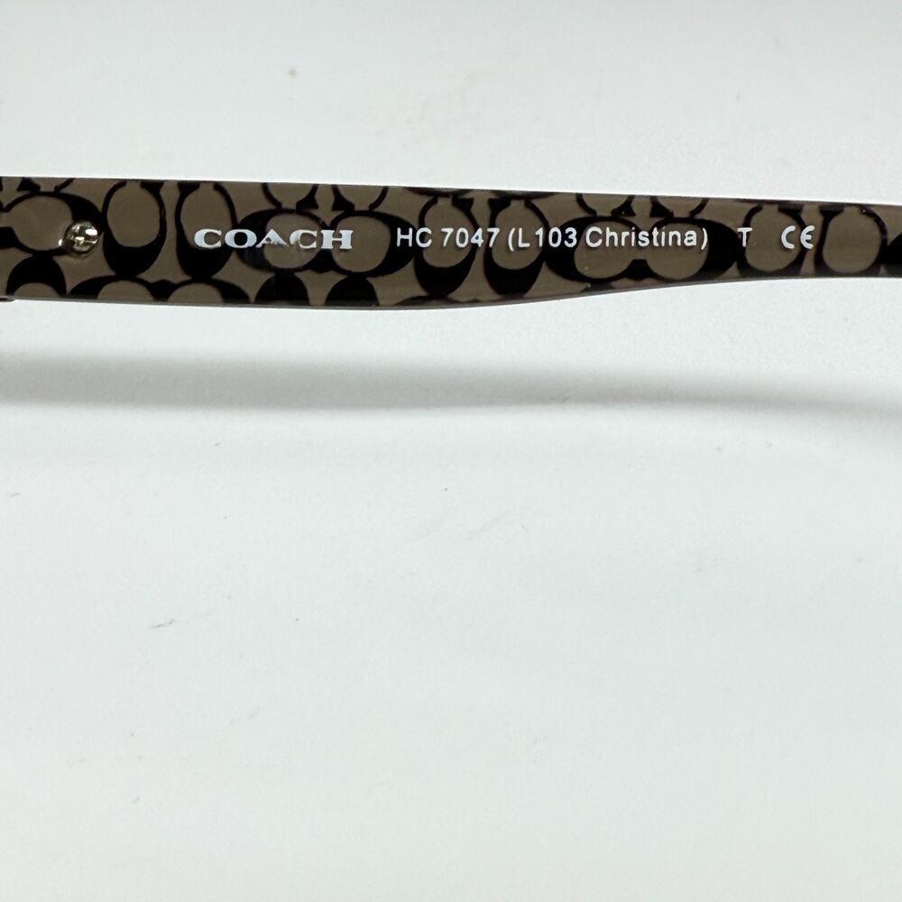 Coach Gunmetal Aviator‎ Glasses Black Temple HC7047 L103 Christina 59 13 H19267 - Picture 6 of 7